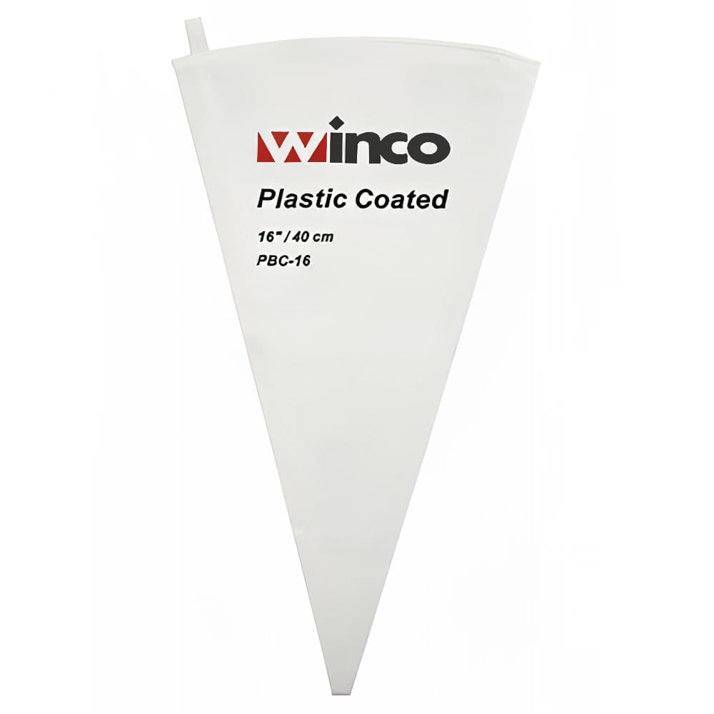 Winco PBC-16 16" Pastry Bag w/ Cotton Exterior & Plastic Coated Interior