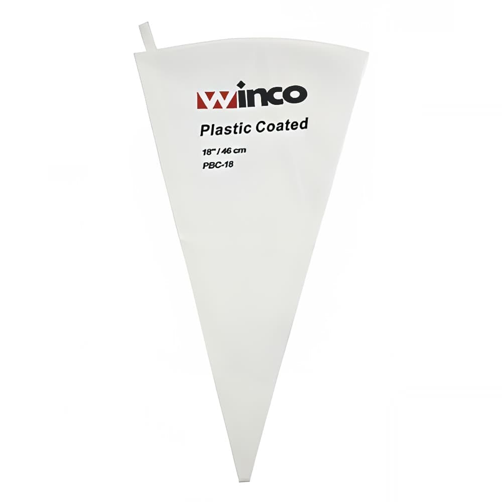 Winco PBC-18 18" Pastry Bag w/ Cotton Exterior, Plastic Coated Interior