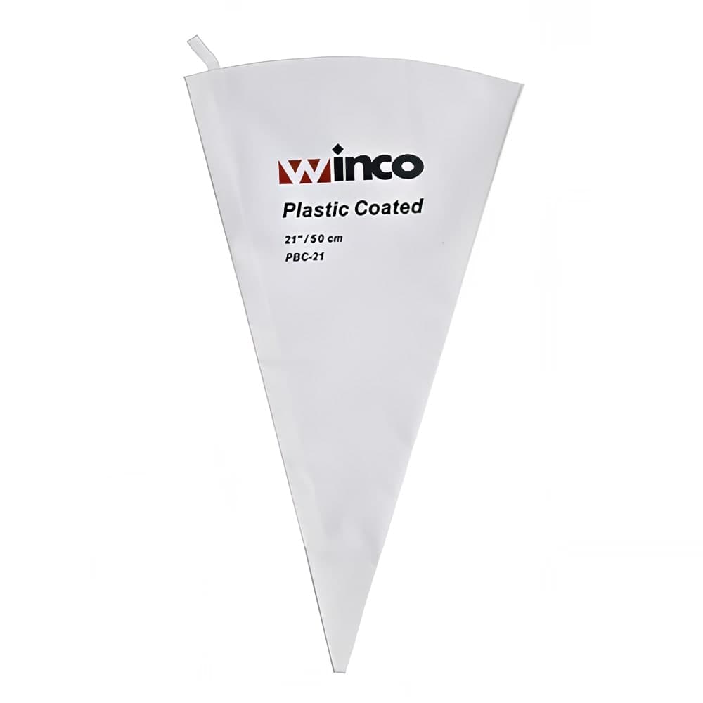 Winco PBC-21 21" Pastry Bag w/ Cotton Exterior, Plastic Coated Interior