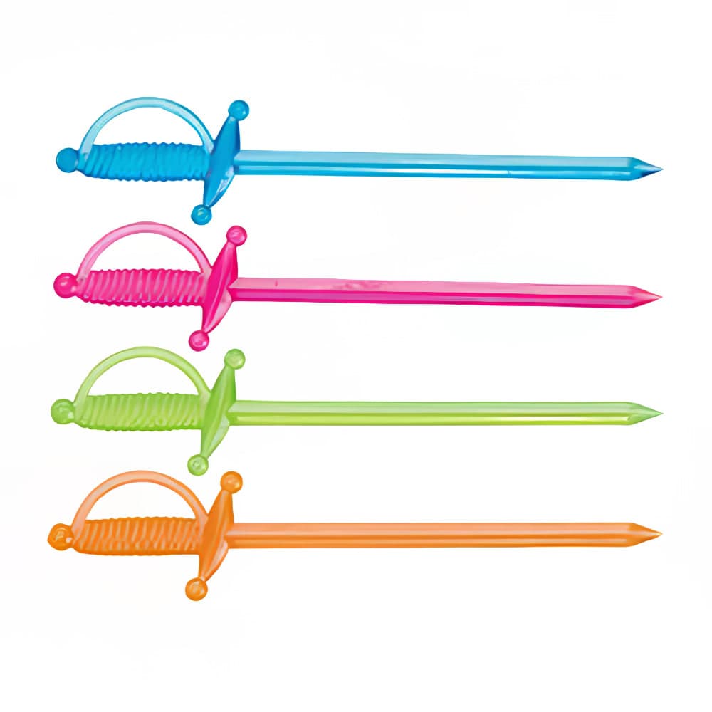 Winco PK-S3 Plastic Sword Pick, Assorted Colors