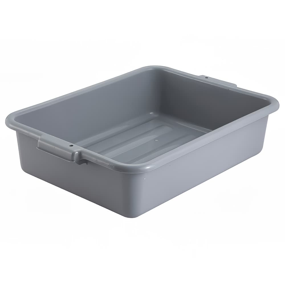 Winco PL-5G Bus Box - 20 1/4" x 15 1/2" x 5", Gray