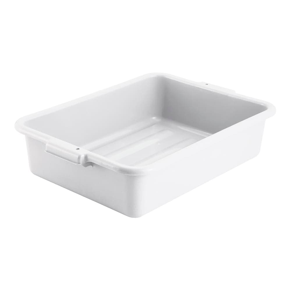 Winco PL-5W Bus Box - 20 1/4" x 15 1/2" x 5", White