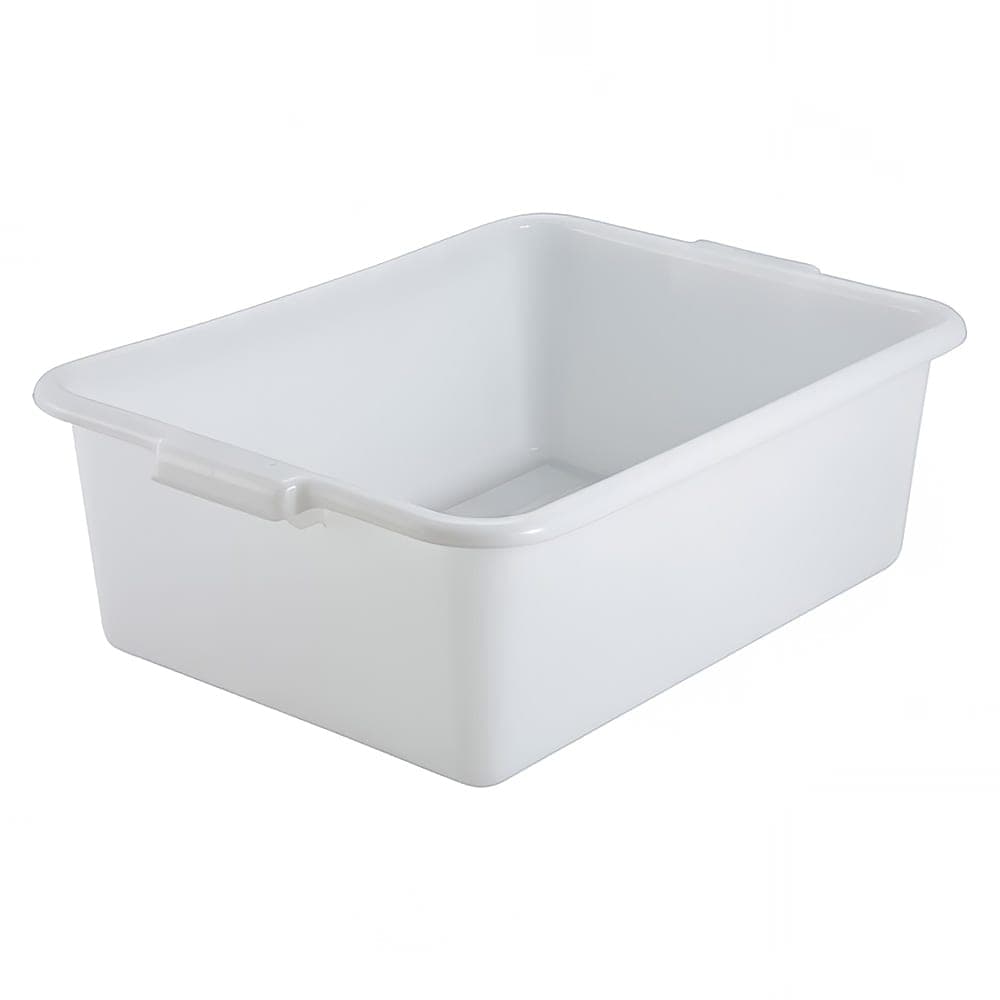 Winco PL-7W Bus Box - 21 1/2" x 15" x 7", White
