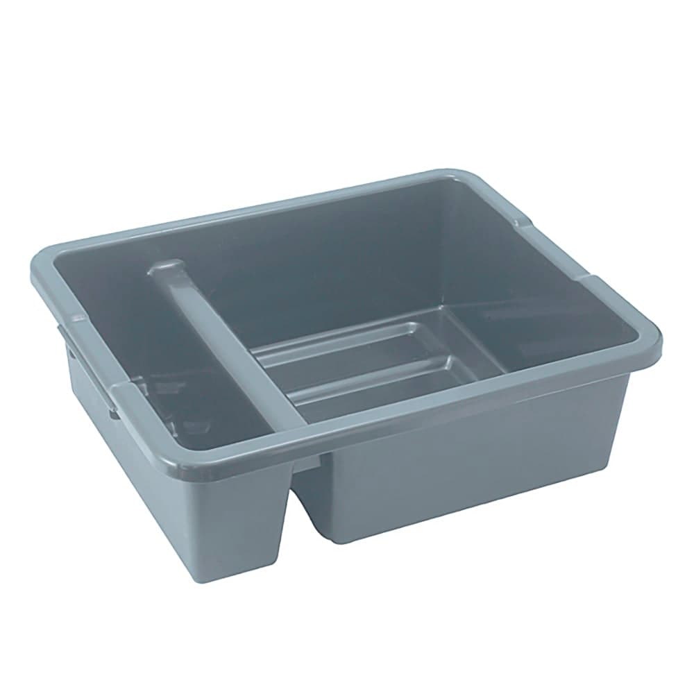 Winco PLTC-7G Bus Box w/ (2) Compartments - 21" x 16 3/4" x 6 1/2", Gray