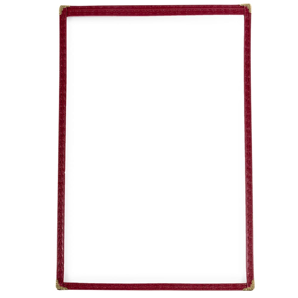 Winco PMC-14U Single Menu Cover, 8 1/2 x 14", Burgundy