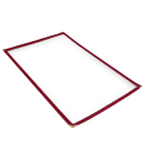 Winco PMC-14U Single Menu Cover, 8 1/2 x 14", Burgundy thumbnail 2