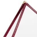 Winco PMC-14U Single Menu Cover, 8 1/2 x 14", Burgundy thumbnail 6