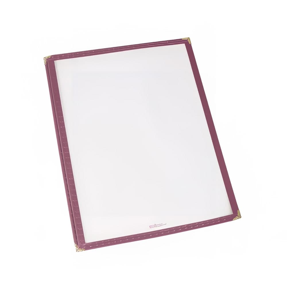 Winco PMC-9U Single Menu Cover, 9 1/2 x 12", Burgundy
