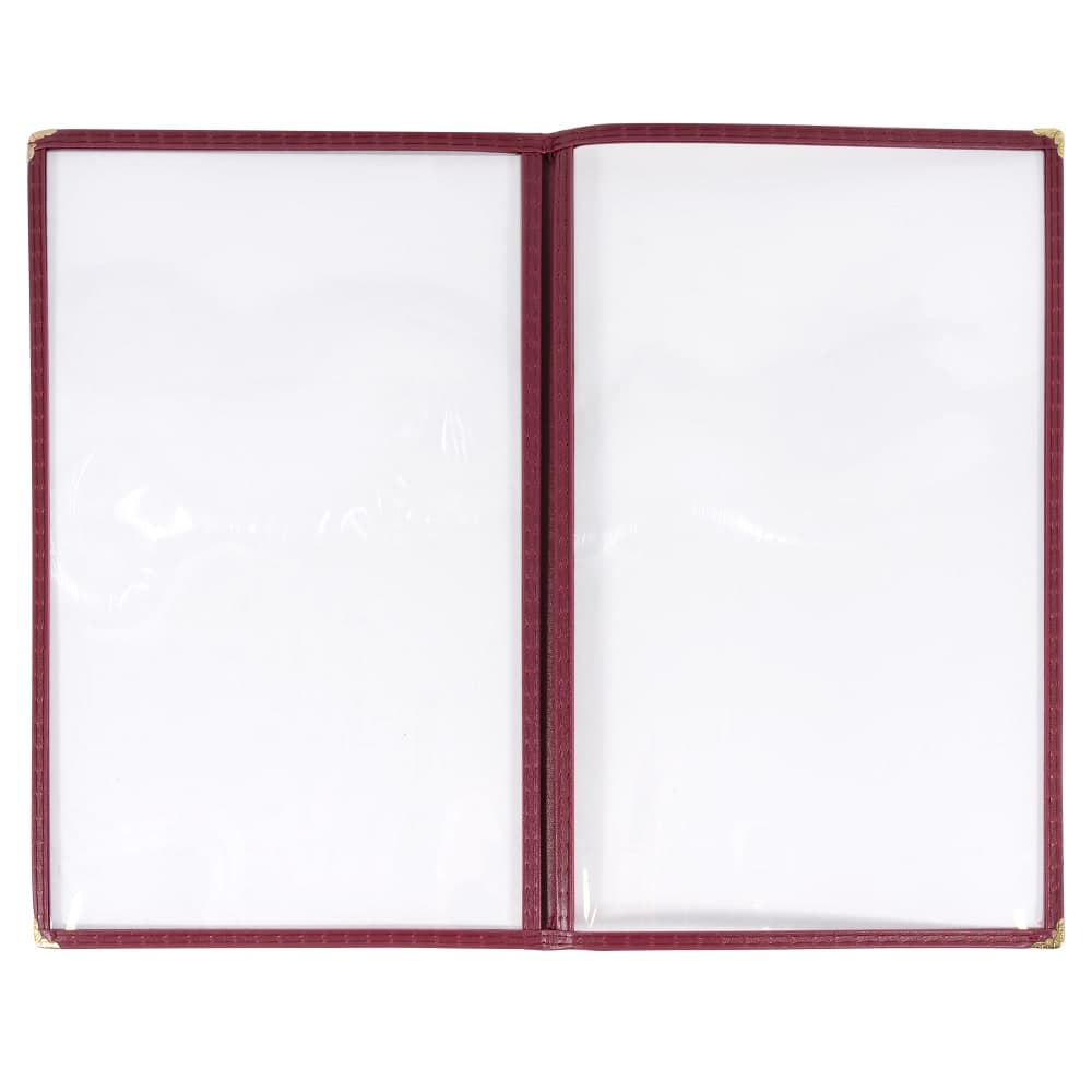 Winco PMCD-14U Double Fold Menu Cover, 8 1/2 x 14", Burgundy