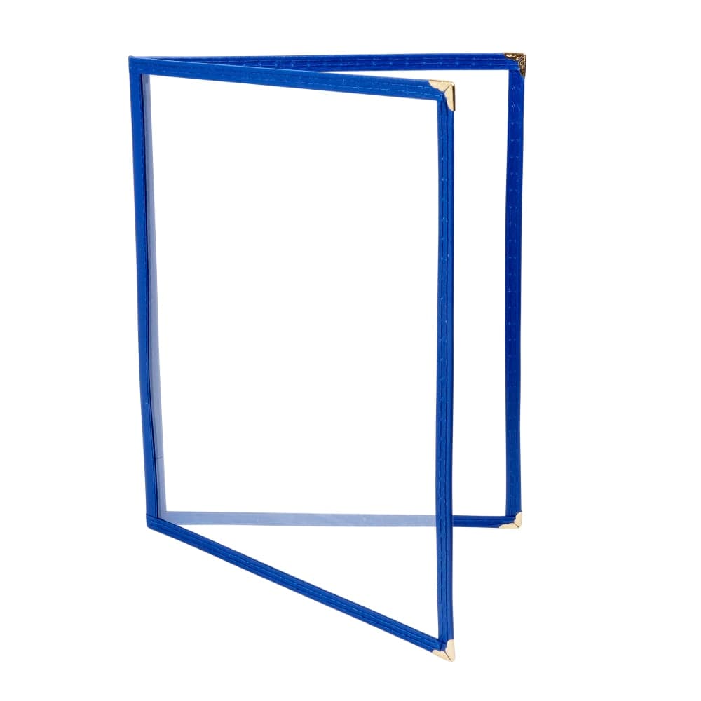 Winco PMCD-9B Double Fold Menu Cover, 9 1/2 x 12", Blue