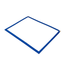 Winco PMCD-9B Double Fold Menu Cover, 9 1/2 x 12", Blue thumbnail 3