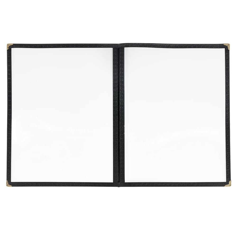 Winco PMCD-9K Double Fold Menu Cover, 9 1/2 x 12", Black