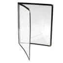 Winco PMCD-9K Double Fold Menu Cover, 9 1/2 x 12", Black thumbnail 2