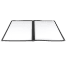 Winco PMCD-9K Double Fold Menu Cover, 9 1/2 x 12", Black thumbnail 5