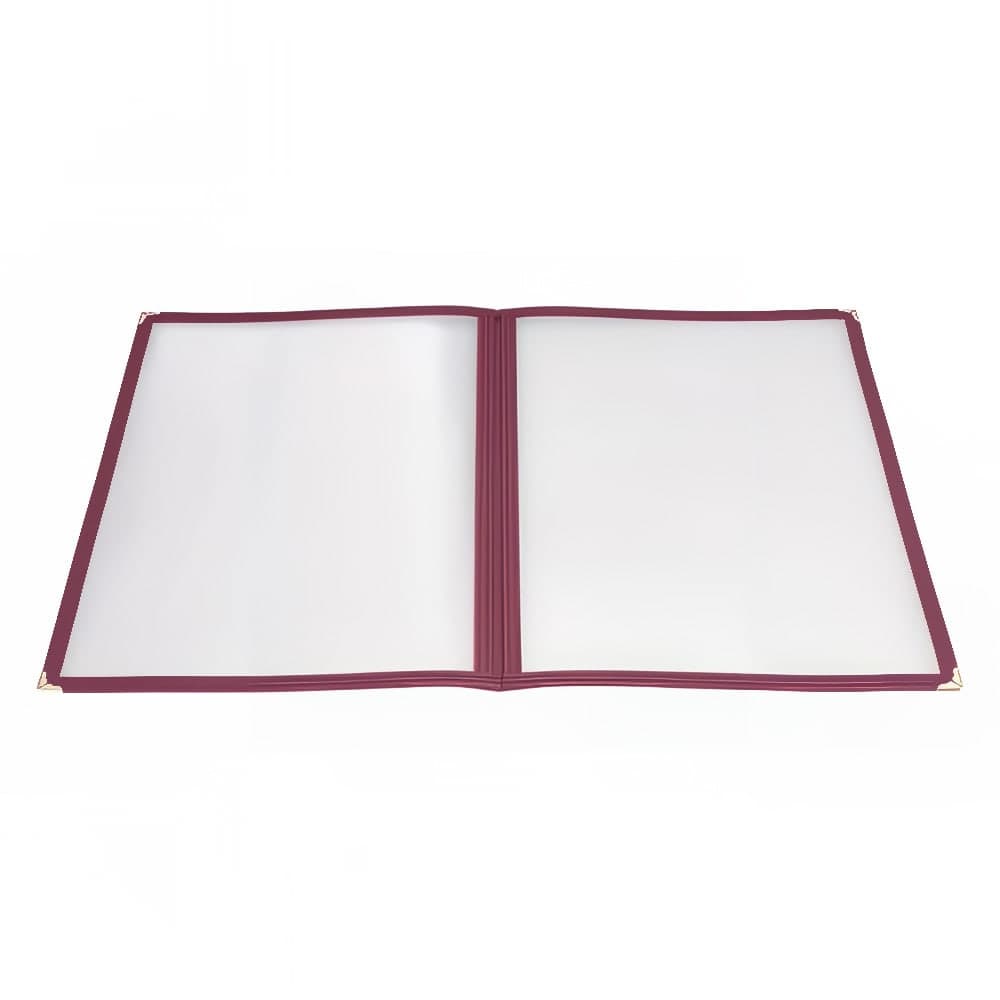 Winco PMCD-9U Double Fold Menu Cover, 9 1/2 x 12", Burgundy