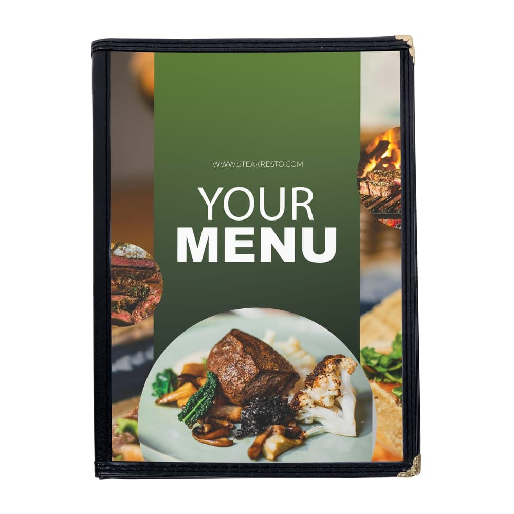 Winco PMCF-9K 4 Page Menu Cover, 12 x 9 1/2"