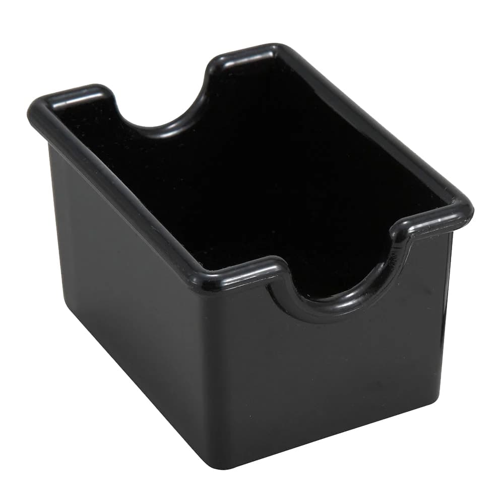 Winco PPH-1K Rectangular Sugar Caddy - Plastic, Black