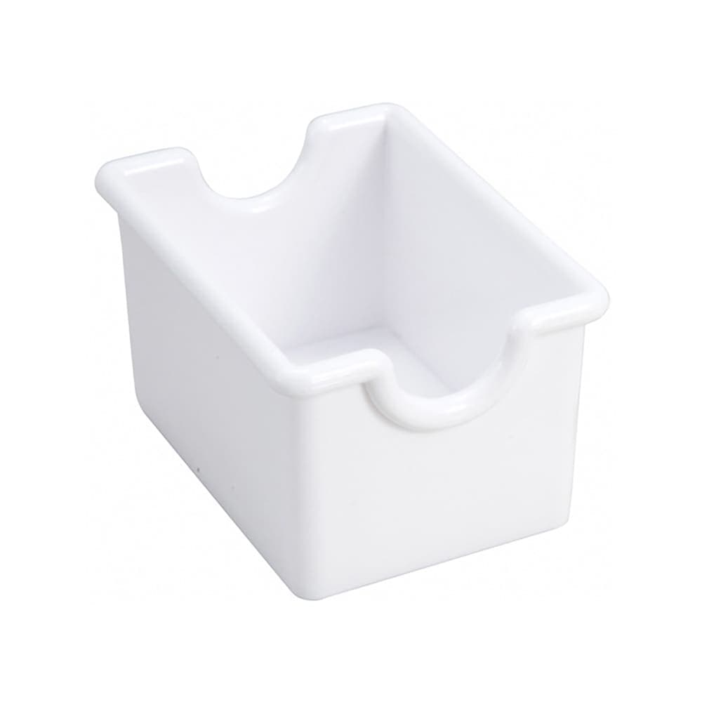 Winco PPH-1W Rectangular Sugar Caddy - Plastic, White