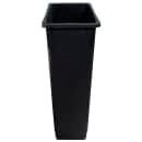 Winco PTC-23K 23 gal Rectangle Slim Trash Can, 20 1/8"L x 10 7/8"W x 29 7/8"H, Black thumbnail 3