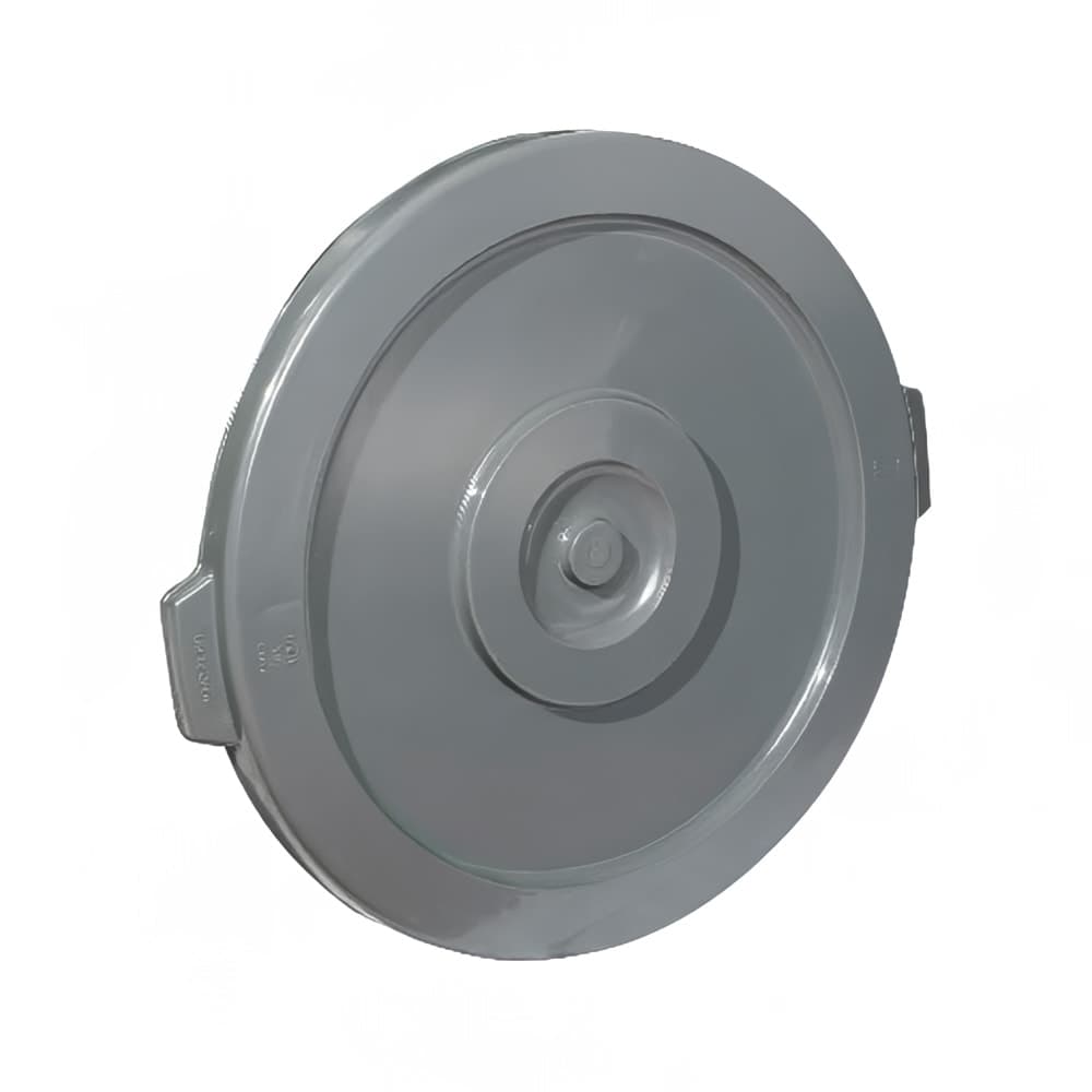 Winco PTCL-32 Round Flat Trash Can Lid - Plastic, Gray