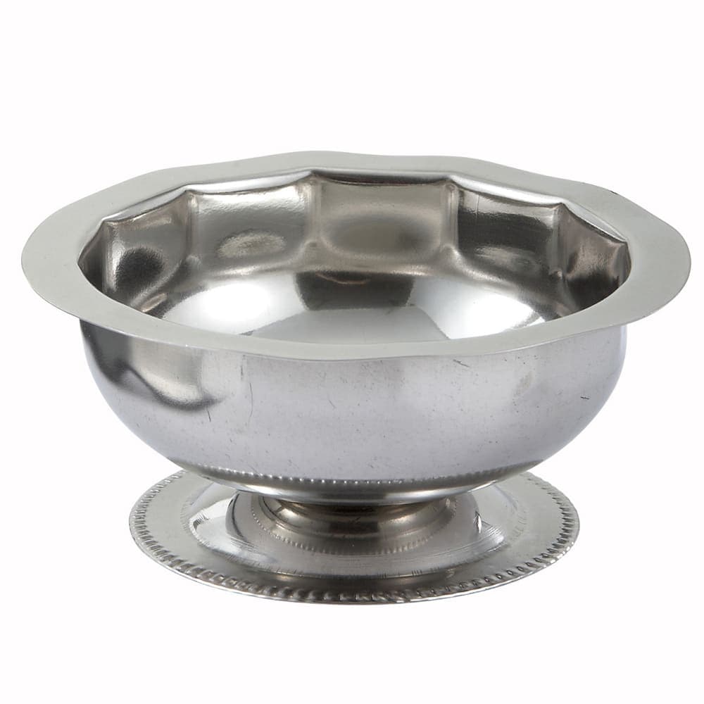Winco SD-3 3 1/2 oz Footed Sherbet Dish, Stainless
