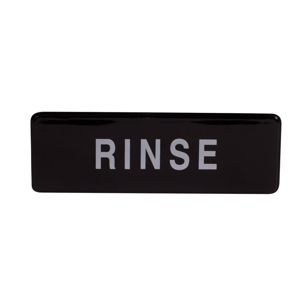 Winco SGN-327 Rinse Sign - 3" x 9", Black