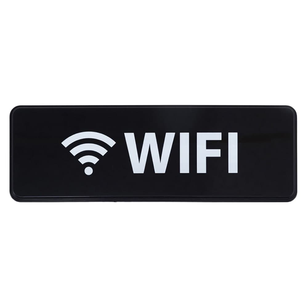 Winco SGN-330 WiFi Sign - 3" x 9", Black