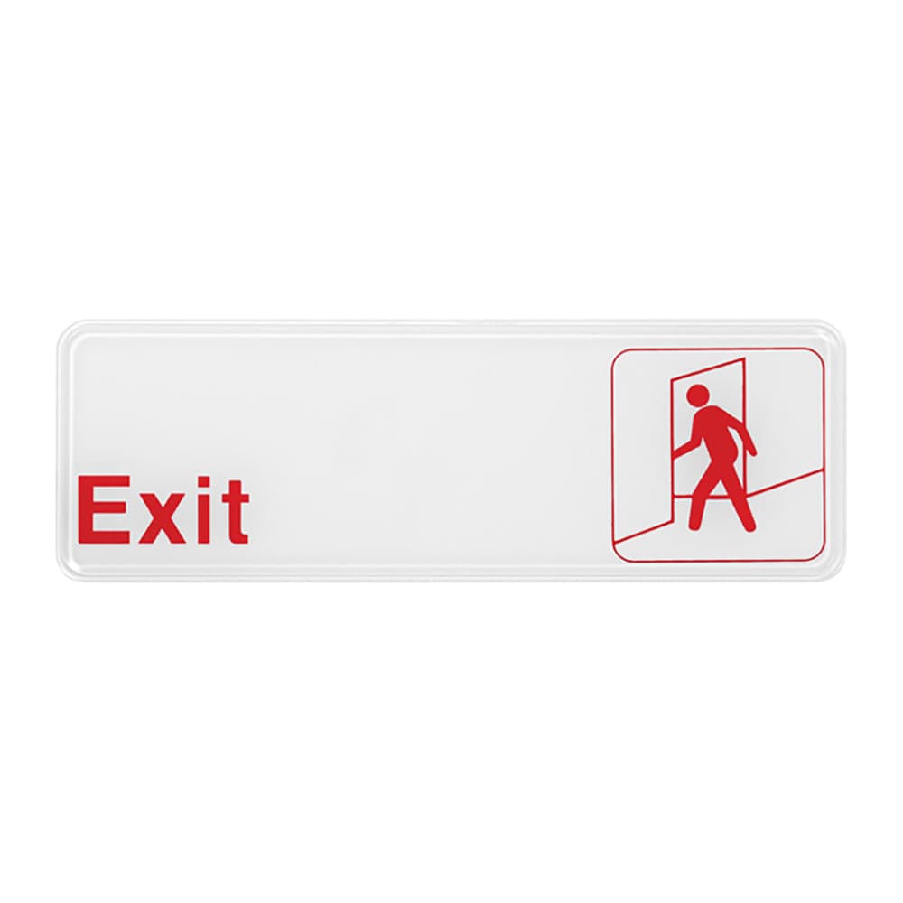 Winco SGN-381W Exit Sign - 3" x 9", White