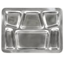 Winco SMT-2 Stainless Rectangular Tray w/ (6) Compartments, 15 1/2" x 11 1/2" thumbnail 2