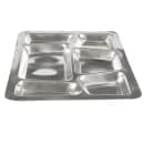 Winco SMT-2 Stainless Rectangular Tray w/ (6) Compartments, 15 1/2" x 11 1/2" thumbnail 4