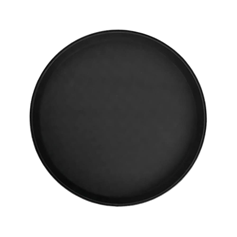 Winco TFG-11K 11" Round Serving Tray - Fiberglass, Black