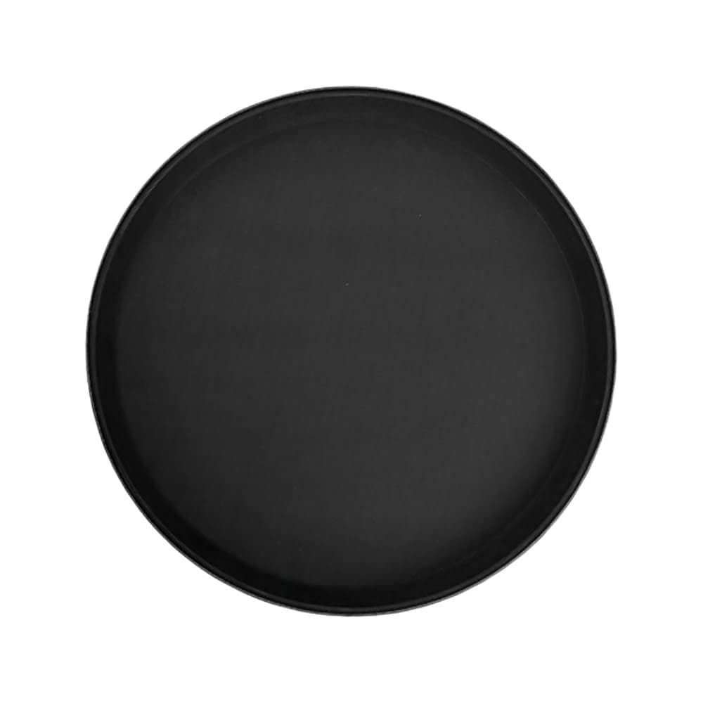 Winco TFG-16K 16" Round Serving Tray - Fiberglass, Black