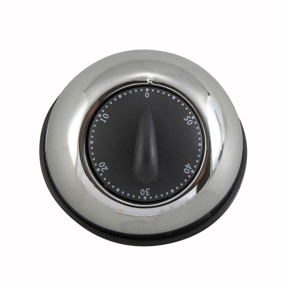 Winco TIM-78 Mechanical Timer, Long Ring, Stainless