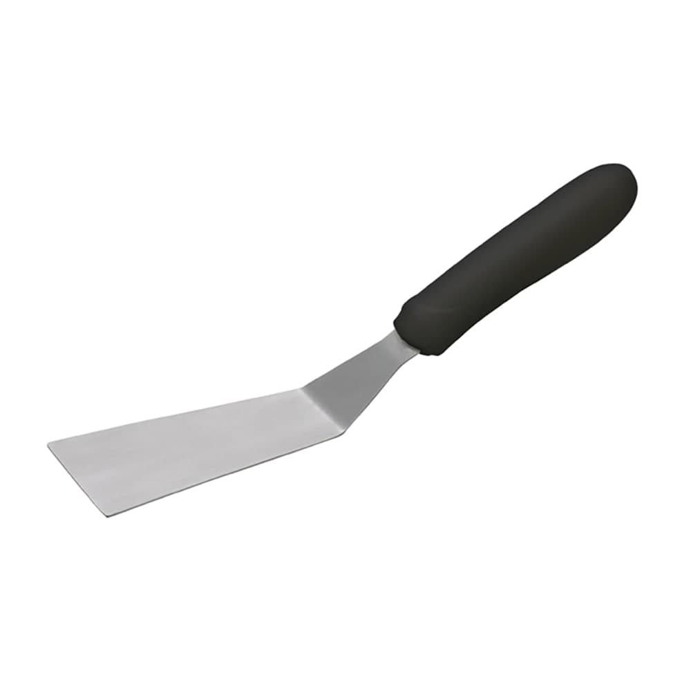 Winco TKP-50 4 1/4" x 2 3/16" Offset Grill Spatula w/ Black Polypropylene Handle, Stainless Steel