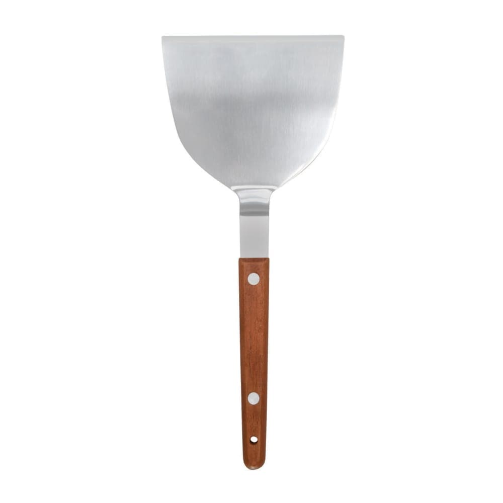 Winco TN43 4" x 3 1/2" Teppanyaki Turner w/ Solid Wood Handle, Stainless Steel
