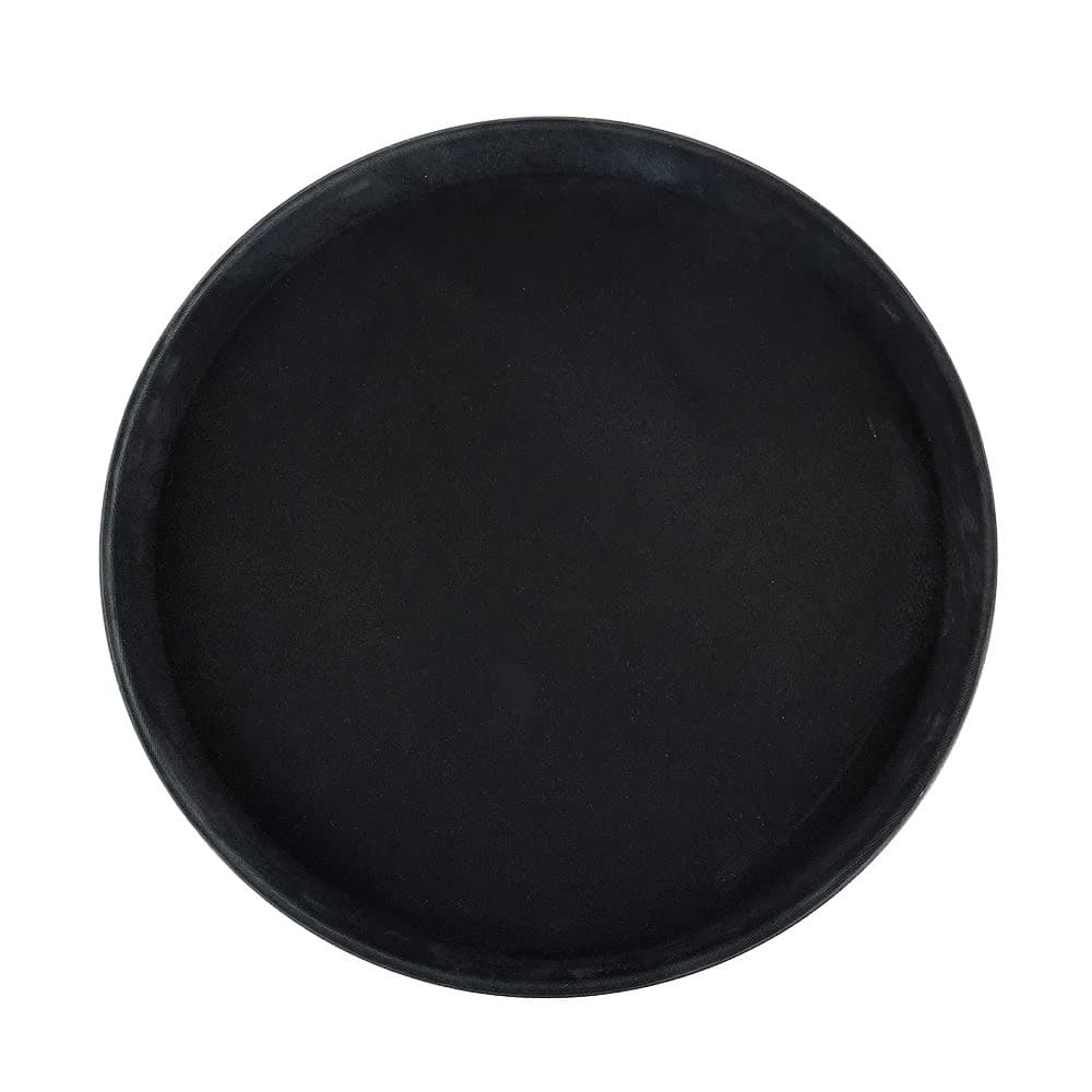 Winco TRH-11K 11" Round Easy Hold Tray, Black
