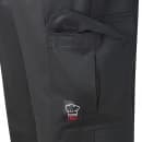 Winco UNF-11KXL Cargo Chef's Pants w/ Elastic Waist & Drawstring - Poly/Cotton, Black, X-Large thumbnail 2