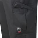 Winco UNF-11KXXL Cargo Chef's Pants w/ Elastic Waist & Drawstring - Poly/Cotton, Black, 2X thumbnail 2