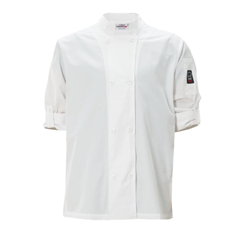 Winco UNF-12W3XL Signature Chef's Jacket w/ Long Sleeves - Poly/Cotton, White, 3X