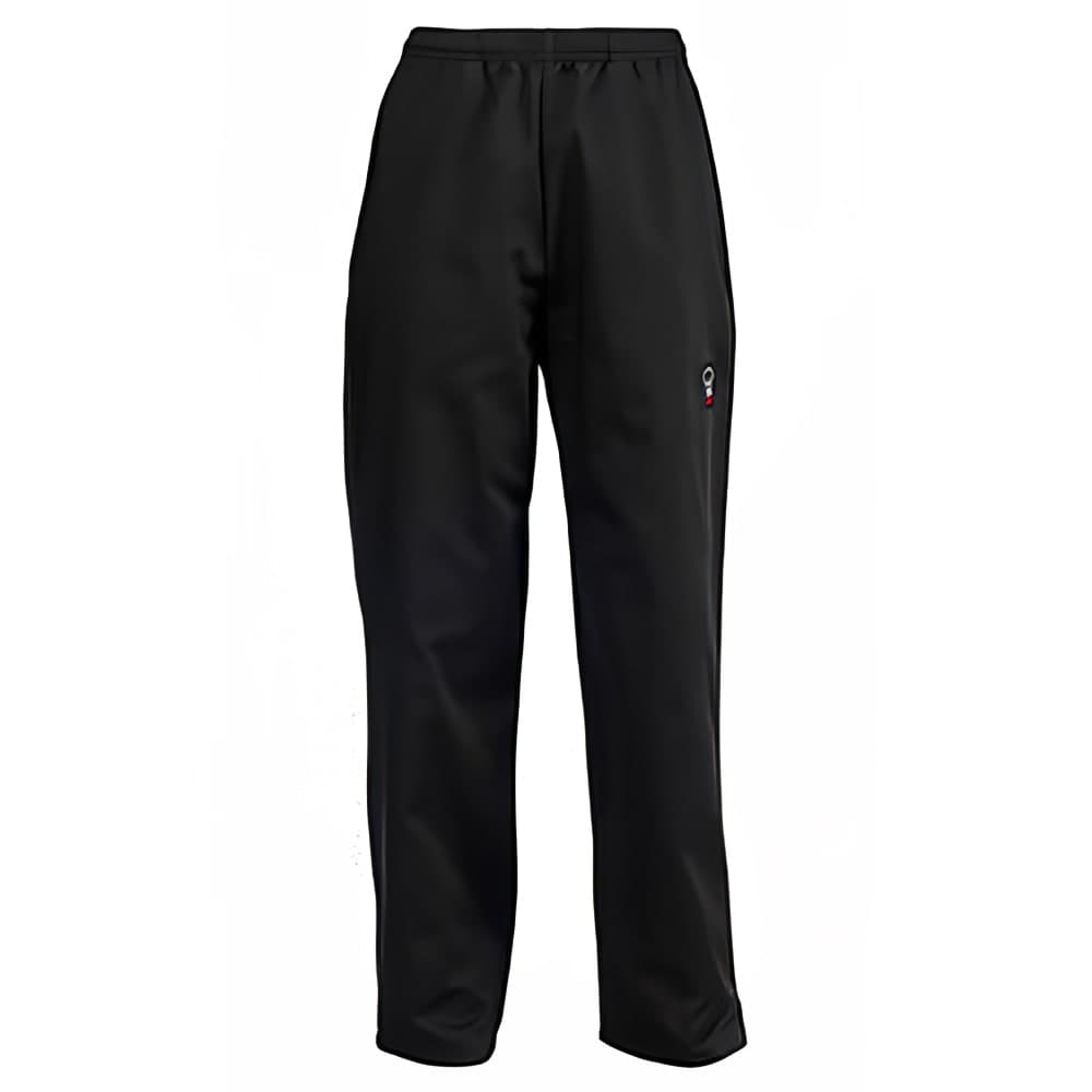 Winco UNF-2KL Newbury Chef's Pants w/ Elastic Waist & Drawstring - Poly/Cotton, Black, Large