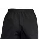 Winco UNF-2KXL Newbury Chef's Pants w/ Elastic Waist & Drawstring - Poly/Cotton, Black, X-Large thumbnail 2