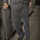 Winco UNF-3CL Poly Cotton Chef Pants, Large, Chalk Stripe thumbnail 3
