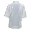 Winco UNF-9WS Broadway Ventilated Chef's Shirt w/ Short Sleeves - Poly/Cotton, White, Small thumbnail 2