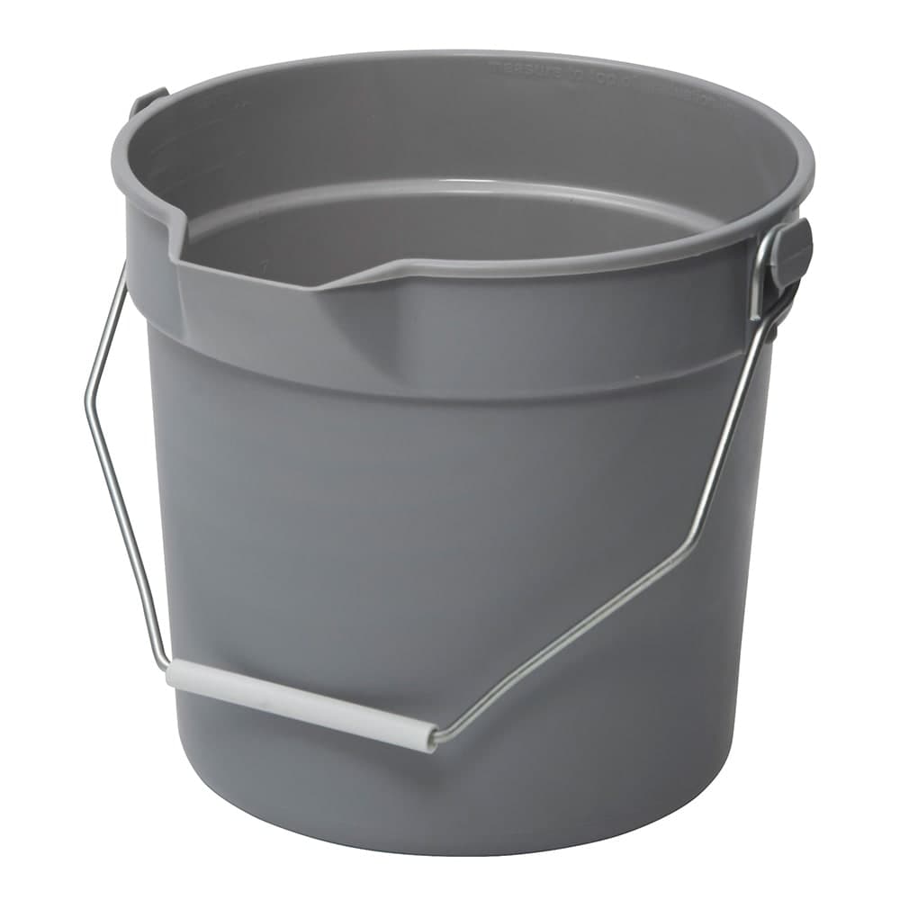 Winco UPP-10G 10 qt Utility Pail w/ Pour Spout - Plastic, Gray
