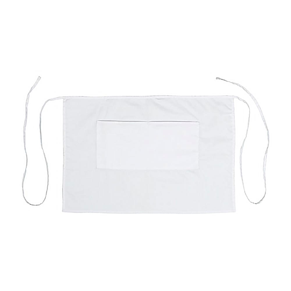 Winco WA-2819W 2 Pocket Waist Apron - 28" x 19", Poly/Cotton, White