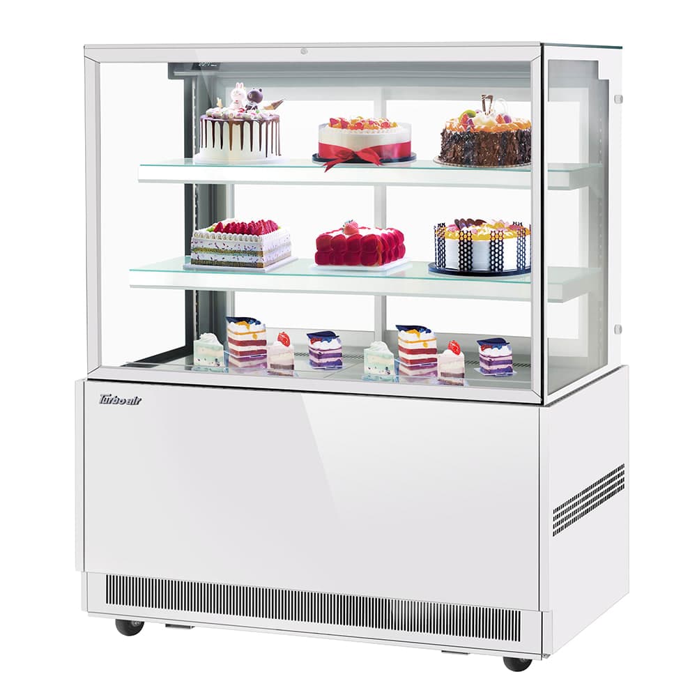 Turbo Air TBP48-54FN-W 47 1/4" Full Service Bakery Case w/ Straight Glass - (3) Levels, 115v