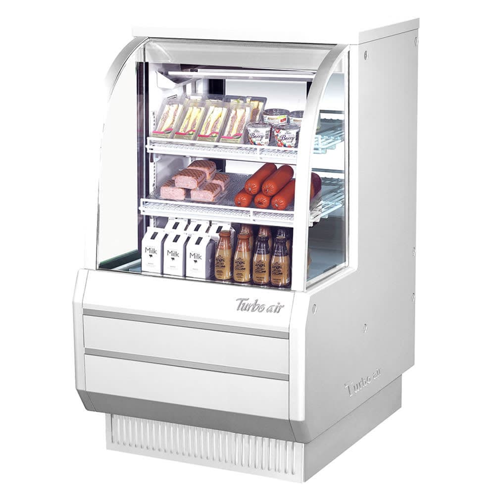Turbo Air TCDD-36H-W-N 36-1/2" Full Service Deli Case w/ Curved Glass - (3) Levels, 115v
