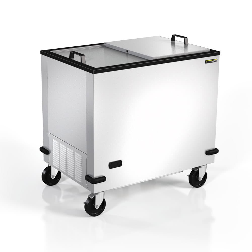 Silver King SKFMW34-ELUS1 35 3/4" Mobile Chest Freezer - Stainless, 115v