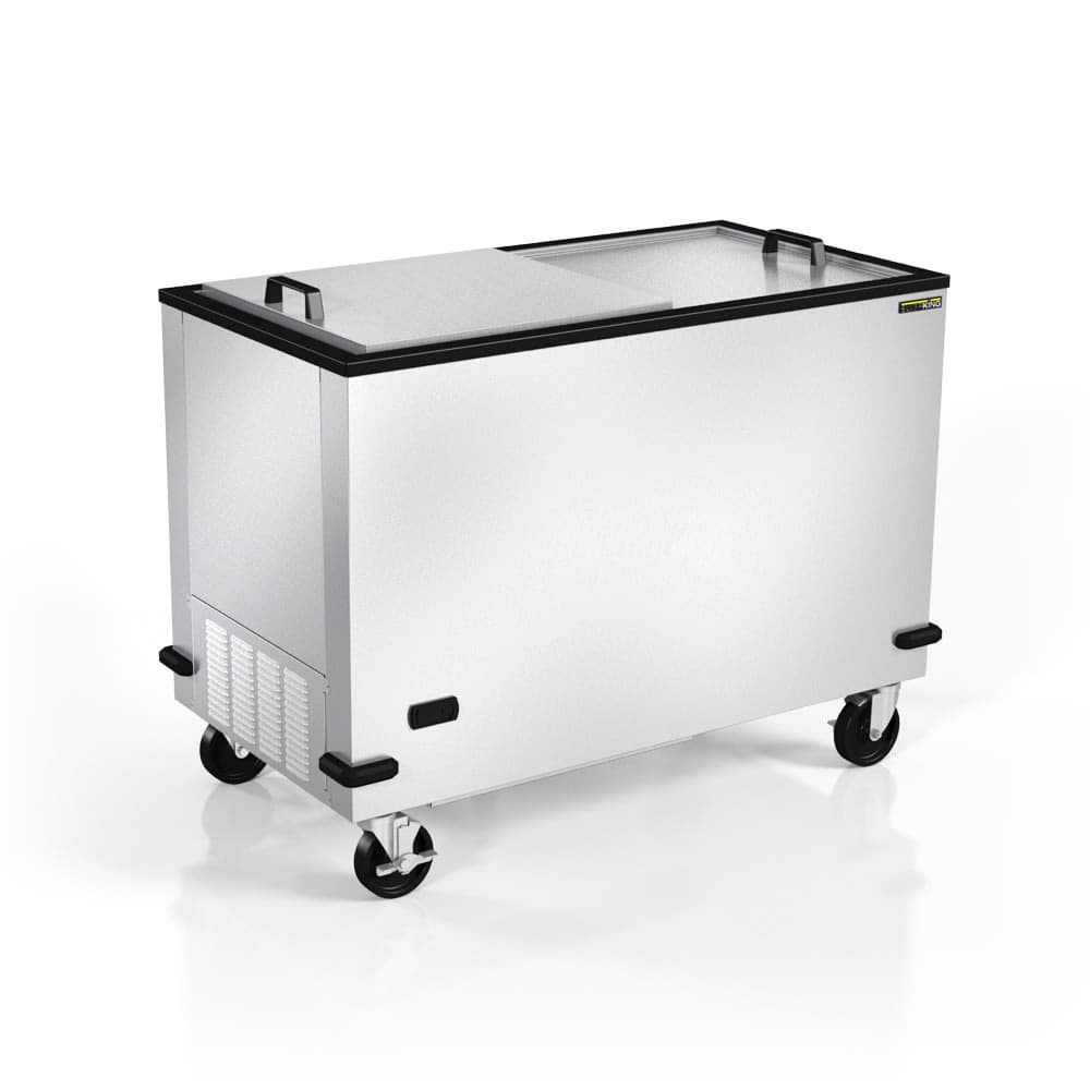 Silver King SKFMW44-ELUS1 45 3/4" Mobile Chest Freezer - Stainless, 115v
