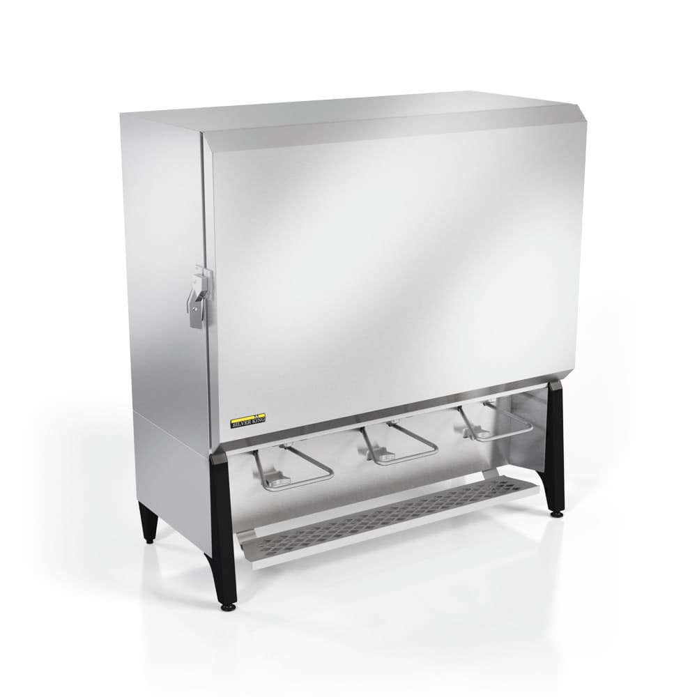Silver King SKMAJ3-ESUS4 18 gal Refrigerated Milk Dispenser w/ (3) Valves - Stainless, 115v